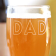 Personalised Name Father's Day Pint Glass