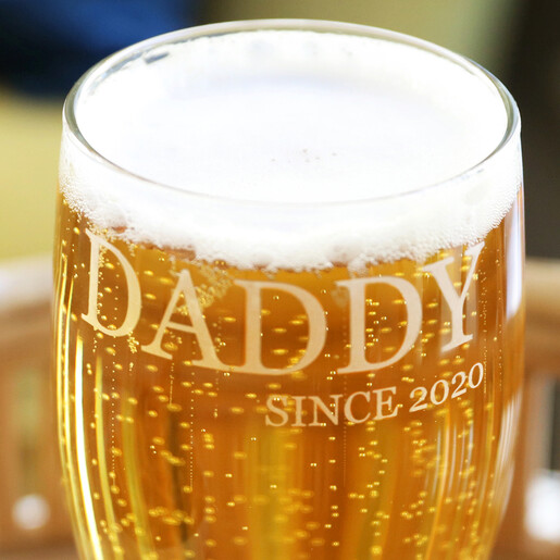 Can Shaped Beer Glass Personalized - I Love You Like XO Print Engraved