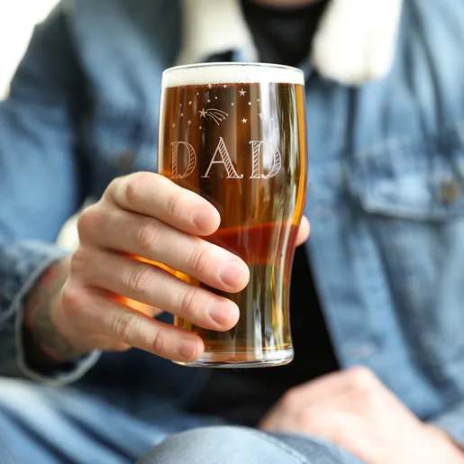 Father's Day Starry Pint Glass