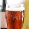 Personalised Starry Father's Day Pint Glass