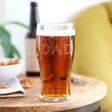 Men's Personalised Starry Father's Day Pint Glass