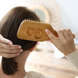 Lisa Angel Personalised Bamboo Hairbrush in Use