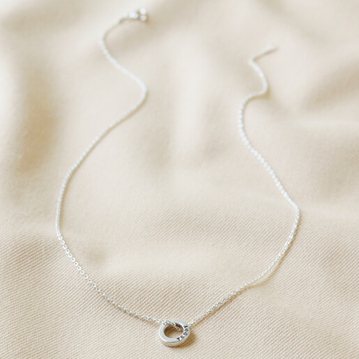 Lisa Angel Special Personalised Sterling Silver 'Family' Bead Necklace