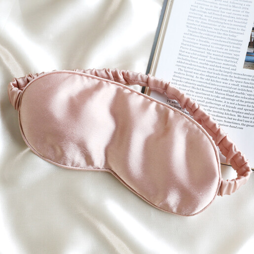 Dusty Pink Satin Eye Mask Lisa Angel