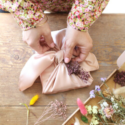 Dusty Pink Satin Square Gift Wrap