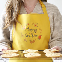 Personalised Floral Yellow Apron