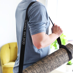 Personalised Message 2 in 1 Yoga Belt and Sling in Black