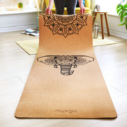 Extra Large Elephant Cork Yoga Mat