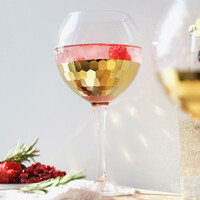 Gold Etched Balloon Gin Glass