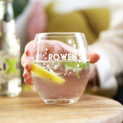 Personalised Starry Wreath Glass Tumbler