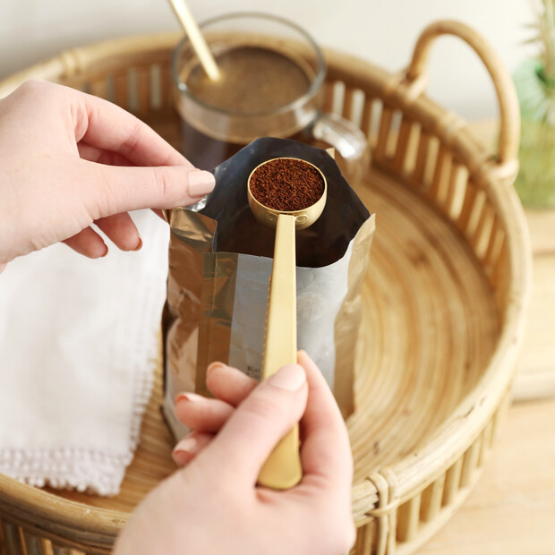 Sass & Belle Brass Coffee Scoop and Clip Lisa Angel