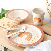 Sass & Belle Kids' Earth Rainbow Bamboo Tableware Set