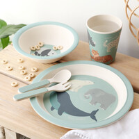 Sass & Belle Kids' Endangered Animals Bamboo Tableware Set