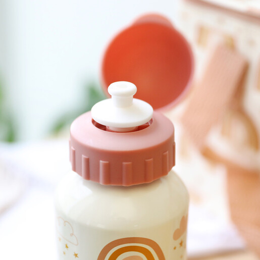 Lisa Angel with Small Sass & Belle Kids' Earth Rainbow Metal Water Bottle