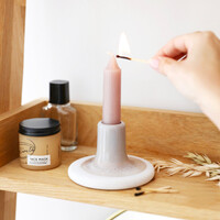 Sass & Belle Mojave Glaze Grey Candle Holder