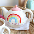 Lisa Angel with Teapot from Sass & Belle Rainbow 'Positivitea' Teapot and Mug Set