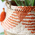 Lisa Angel with Sass & Belle Terracotta Check Woven Seagrass Basket