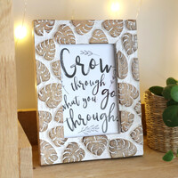 Sass & Belle Wooden Cheese Plant 4" x 6" Photo Frame