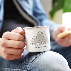 Sass & Belle 'On the Road' Enamel Mug