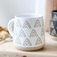 Sass & Belle Wax Resist Triangles Mug in White