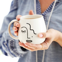 Sass & Belle Abstract Face Mug