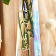 Personalised Engraved Iridescent Glass Vase