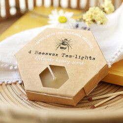 Set of 4 Beeswax Tealights