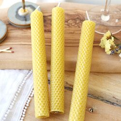 Set of 3 Beeswax Candles
