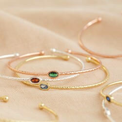Organic Style Birthstone Bangle