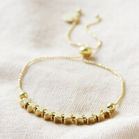 Delicate Star Bead Friendship Bracelet in Gold
