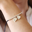 Lisa Angel Ladies' Personalised Charms Cord and Bead Friendship Bracelet on Model