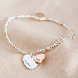 Lisa Angel Ladies' Personalised 40th Birthday Rose Gold and Silver Bead Bracelet