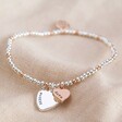 Lisa Angel Ladies' Personalised 50th Birthday Rose Gold and Silver Bead Bracelet