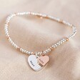 Lisa Angel Ladies' Personalised 60th Birthday Rose Gold and Silver Bead Bracelet