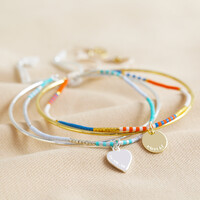 Personalised Layered Bangle and Beaded Bracelet