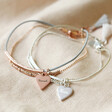 Lisa Angel Ladies' Personalised Leather and Ball Chain Bar Bracelet