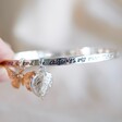 Ladies' Personalised Silver 'Always My Mum' Charm Bangle with Name From Lisa Angel