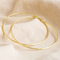 Large Hoop Earrings in Gold