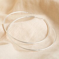 Large Hoop Earrings in Silver