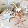 Lisa Angel Engraved Personalised Shiny Star Keyring