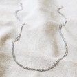 Lisa Angel Men's Silver Stainless Steel Curb 'Connell's Chain' Necklace