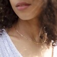 Model Wears Lisa Angel Gold Rectangle Chain Necklace