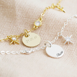 Personalised Short Crystal Star Charm Necklace