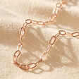 Lisa Angel Ladies' Rose Gold Rectangle Chain Necklace