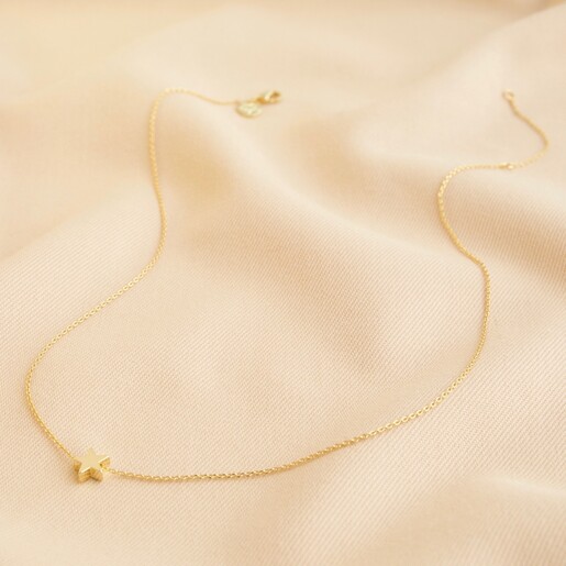 Star Bead Necklace in Gold