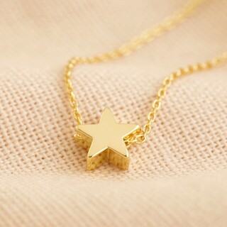 Personalised Star Bead Necklace in Gold