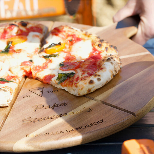 Personalised 'Est.' Pizza Serving Board & Cutter Set Lisa Angel Large Engraved Personalised 'Est.' Pizza Serving Board & Cutter Set