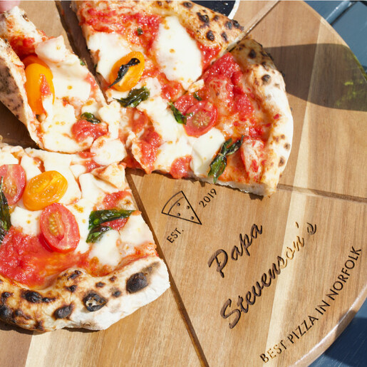 Personalised 'Est.' Pizza Serving Board & Cutter Set Lisa Angel Special Personalised 'Est.' Pizza Serving Board & Cutter Set