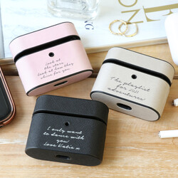 Personalised Wording Vegan Leather AirPods PRO Case