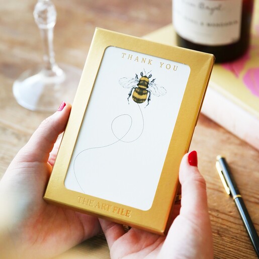 Box of Set of 10 Bee Design Thank You Cards